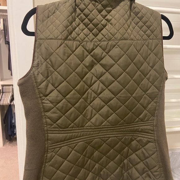 Olive Green Quilted Vest - Picture 2 of 5